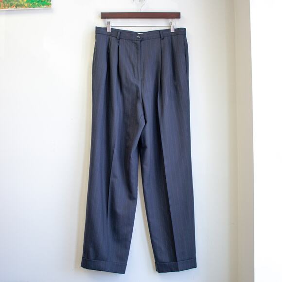 Talbots Wool Pinstriped Dress Pants Size 12 - Picture 1 of 7